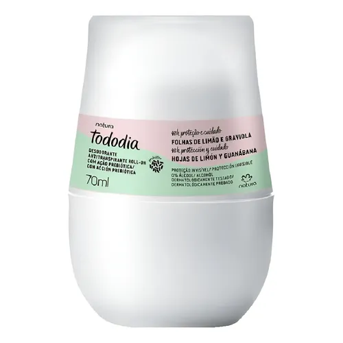 LIMON SICILIANO Y FLOR DE GARDENIA DESODORANTE ANTITRANSPIRANTE ROLL ON 48H 70ML TODODIA NATURA