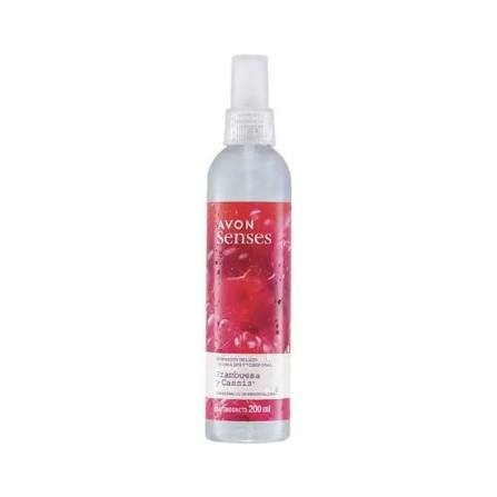 FRAMBUESA Y CASSIS COLONIA SPRAY CORPORAL AVON SENSES 200ML